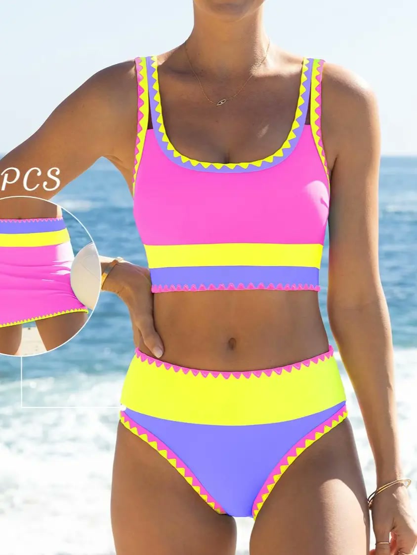 Florentina™ - Sportliches 3-Teiler Bikini-Set - Pink