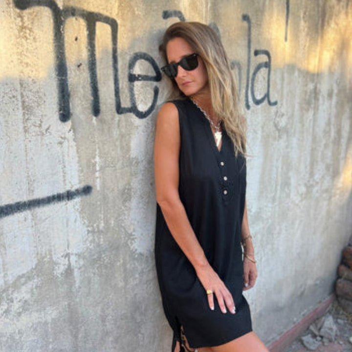 Sophia™ - Luftiges Leinenkleid mit Knopfleiste