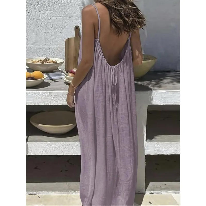 Sommerkleid – Ärmelloses Cami-Maxikleid - Lavender